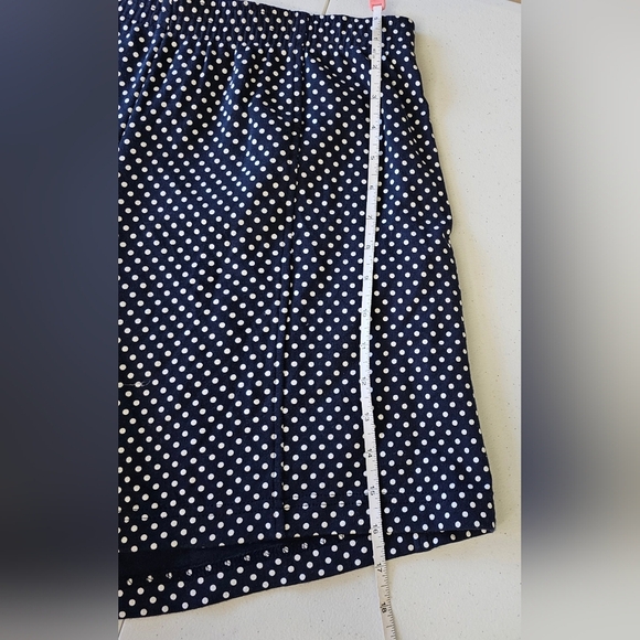 C.D. Petites Womens Navy Polka Dot Shorts - Picture 7 of 7